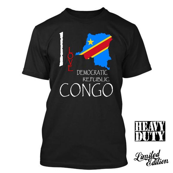 

2019 горячие продажи 100% хлопок конго демократическая re i love культура флаг t shirt tees tee shirt