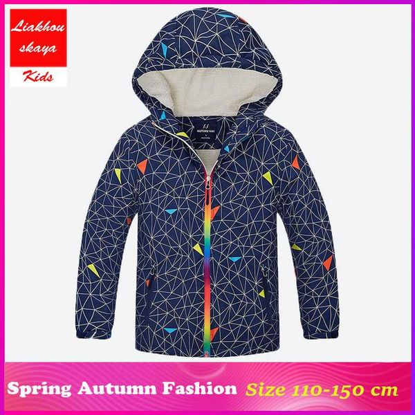 

liakhouskaya 2020 new spring winter children's jackets for a boys coat thick warm hooded boys parkas coat kids outerwear for 4-1, Blue;gray