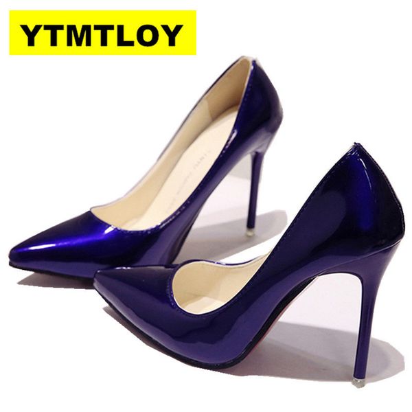 

2019 new fashion high heels women pumps thin heel classic white red nede beige prom wedding shoes blue red wine t200821, Black