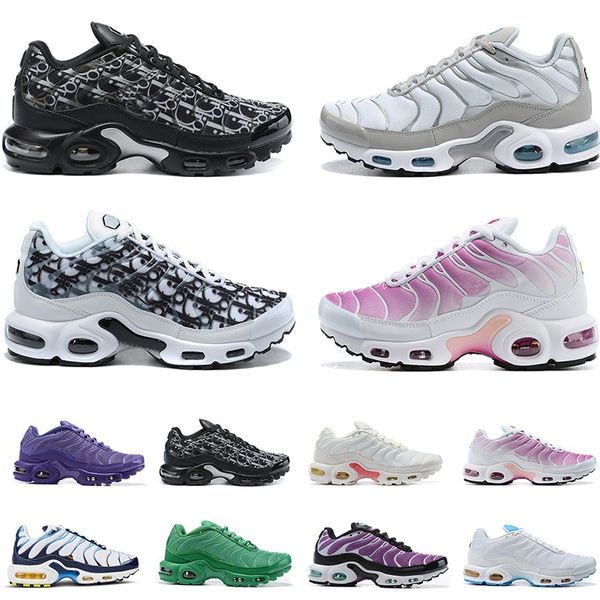 

2020 new tn plus running shoes women men triple black white red pink rise volt rock crater mens trainers sports sneakers 36-46 maxes
