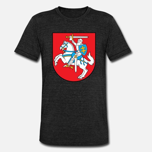 

coat of arms of lithuania t shirt men custom tee shirt round neck clothes loose fashion spring autumn cool shirt