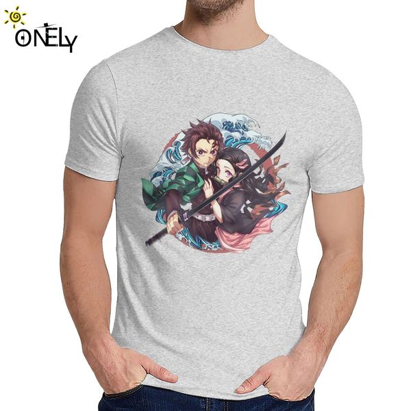 

demon slayer anime t-shirt round neck 3d print 100% cotton s-6xl plus size short sleeve