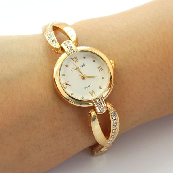 

new fashion quartz bracelet watches women ladies female clock montre femme relogios feminino wrist watch, Slivery;brown