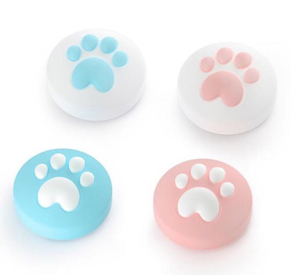 

cgjxs4pcs cute cat paw claw thumb stick grip cap joystick cover for nintend switch lite ns joy -con controller gamepad thumbstick case with