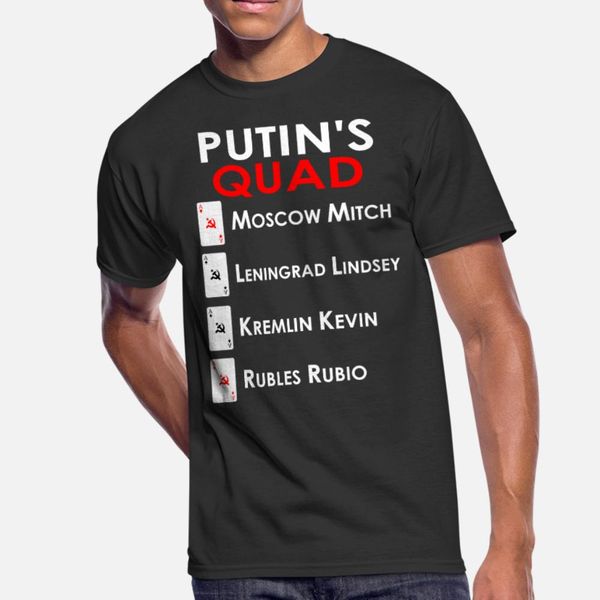 

putin's got quads of republicans sarcasm political t shirt men designer cotton s-xxxl slim famous funny casual spring letters shirt