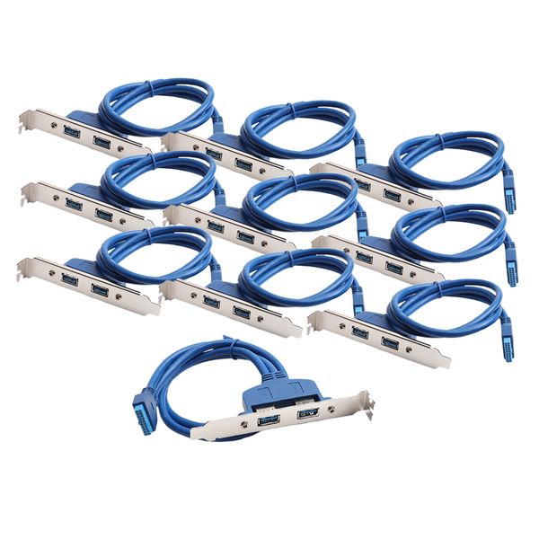 

10xdual usb 3.0 женский сзади задняя панель для материнской платы 20pin разъем кабеля