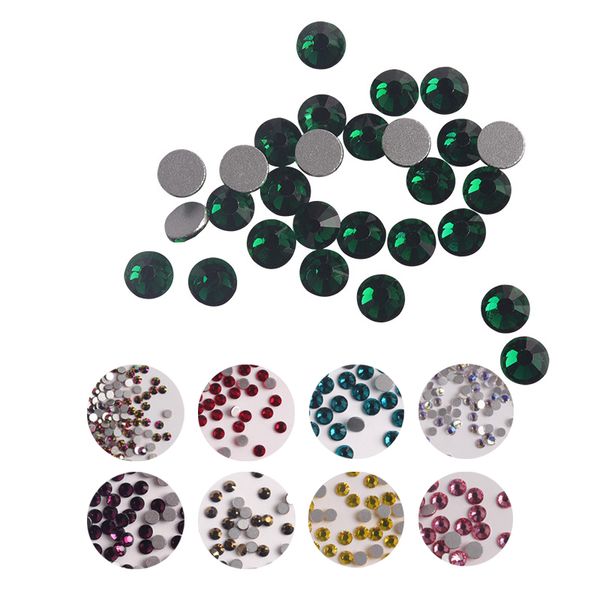 

prettyg 1440pcs ss4 pure color nail crystals ab nail art sparkly round flatback rhinestones, non-self-adhesive cy-s4, Silver;gold