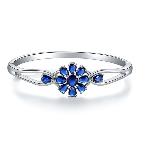 

ociki rose gold color cz bangle bohemia crystal cubic zirconia bracelet blue red green jewelry for girls women gift dropshipping, Black
