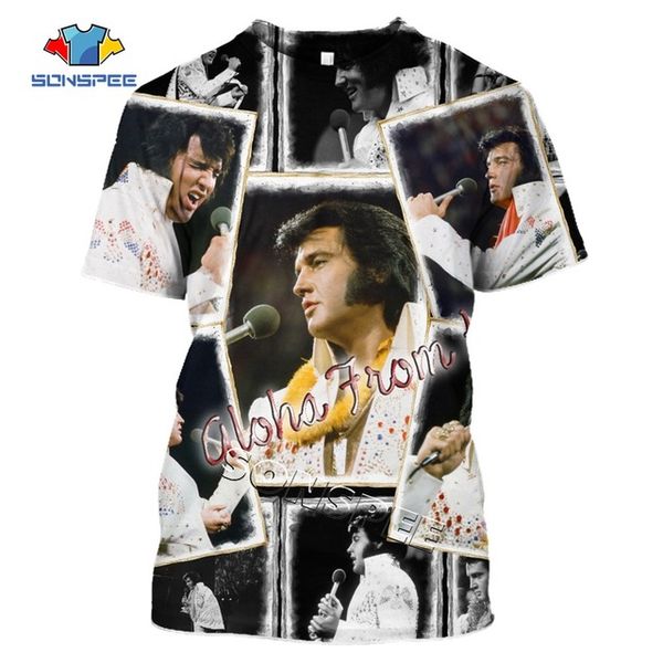 

elvis presley the king men summer homme pullover 3d print shirts anime horror kawaii men clothing