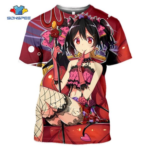

summer men anime loli girl love live clothing 3d print shirts comics hentai hentai men clothing