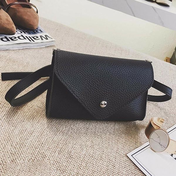 

waist bags casual belt bag women's travel portable purse pu leather simple solid color fanny pack