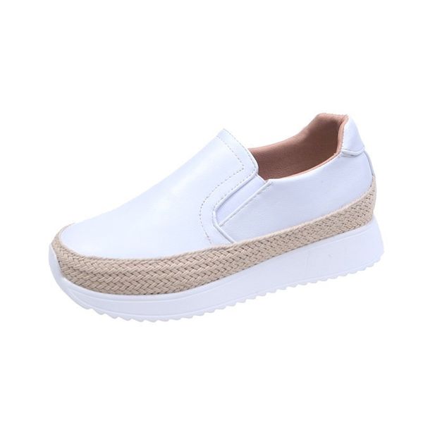 

platform shoes 2020 comfort creepers bling loafers platform shoes woman slip on swing women flats zapatos chaussure, Black