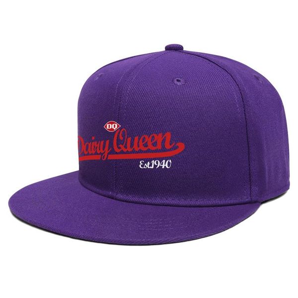 

dairy queen dq est.1940 red flat brim baseball cap custom hipster trucker hats blue color logo university est.1947, Blue;gray