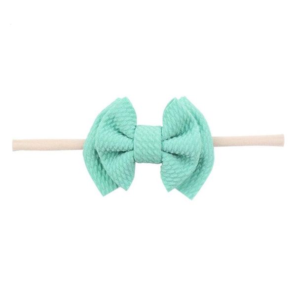 

2020 new 2 layers waffle hair bow nylon headband for girls kids soft elastic nylon hair band chic 2020 accessories, Slivery;white