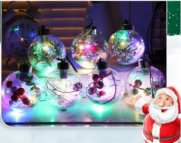 

new products in 2020 transparent christmas ball festival decoration led christmas ball christmas decorations