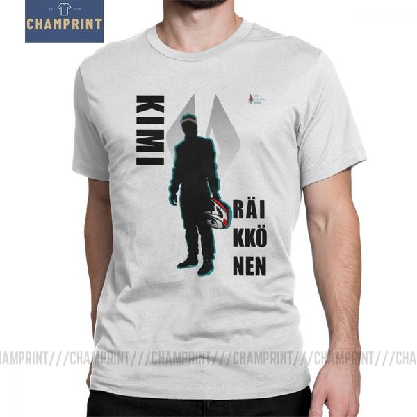 

kr icon black man's kimi raikkonen iceman t shirts simple cotton short sleeved tee shirt o neck t-shirt wholesale clothes