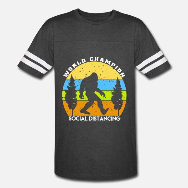 

bigfoot social distancing champion t shirt men character cotton s-xxxl standard crazy comfortable summer style vintage shirt