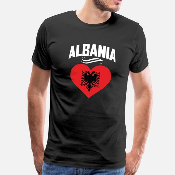 

love albania t shirt men designer short sleeve s-xxxl homme fit new style summer style family shirt