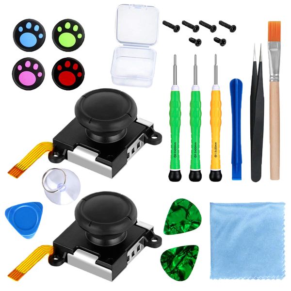 

24 in 1 repair tool kit analog joysticks screwdrivers for