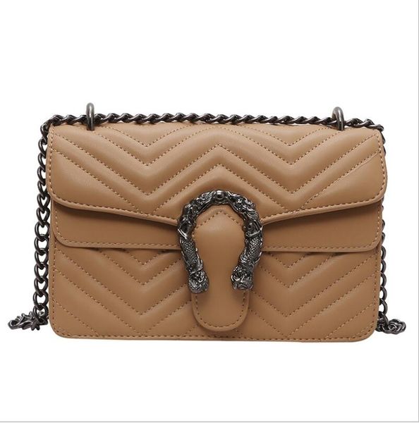 

2020 New Fashion Lattice Handbag High Quality Flip Chain Women Leather Handbag Women Shoulder Messenger Bag Fashion Women bag 023
