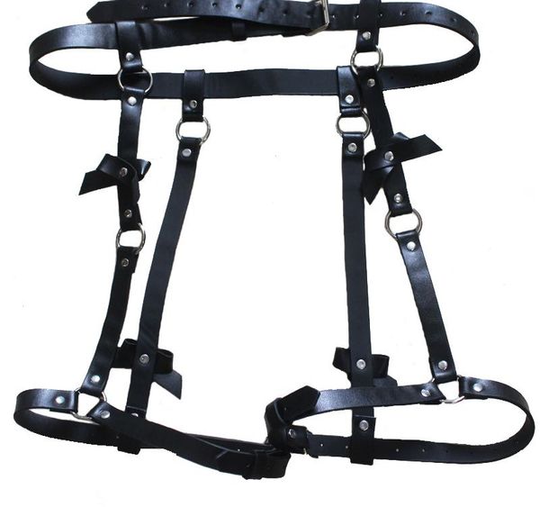 

women harness rave bondage leather slim garters underwear female belts stocking fetish cage wedding harness04, Black;brown