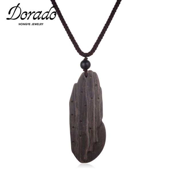 

dorado vintage long necklace fashion handmade jewelry woven rope chain geometric irregular pendant bijoux sandalwood 2020, Silver