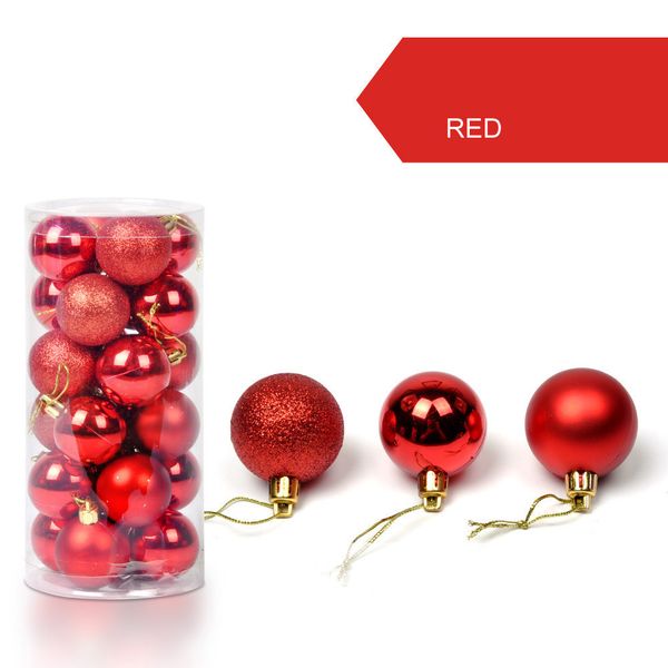 

24pcs/lot 30mm tree decor bauble xmas party hanging ball ornament decorations for home christmas decorations#40