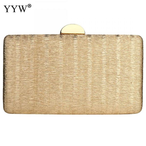 

gold women evening clutch purse wedding prom cocktail banquet clutches purse handbag with gold metal fittings for party 2020
