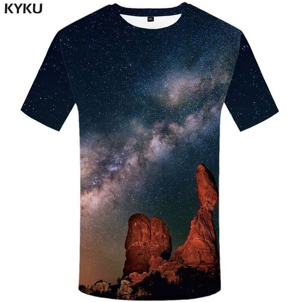 

galaxy character blue mountain 3d prin summer hipster 3d print shirts oversized hentai aesthetic men clothing