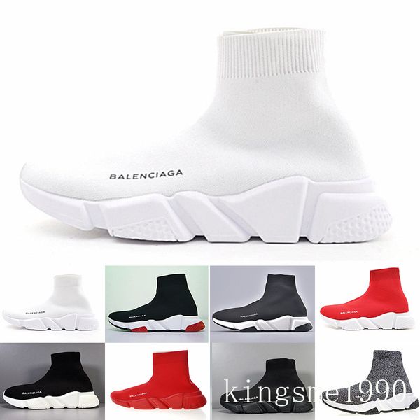 

designer speed trainer casual shoes black white red glitter flat fashion socks boots sneakers fashion trainers runner by-4l
