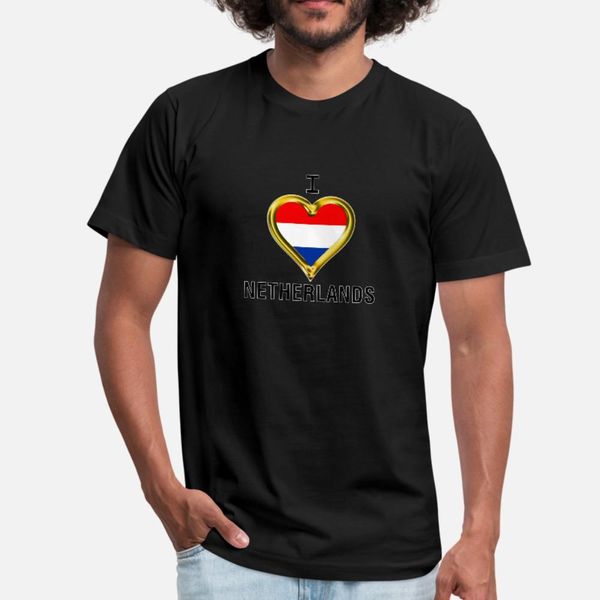 

i heart netherlands t shirt men designing cotton euro size s-3xl fit interesting humor spring family shirt