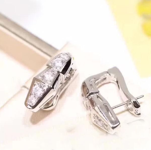 

z diamond snake earrings 18k gold plated women party jewelry, Golden;silver