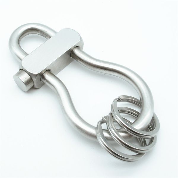 

1pcs handmade stainless steel keychain keyring retro creative men's car key chain cosplay accessories decor men boy gift, Silver