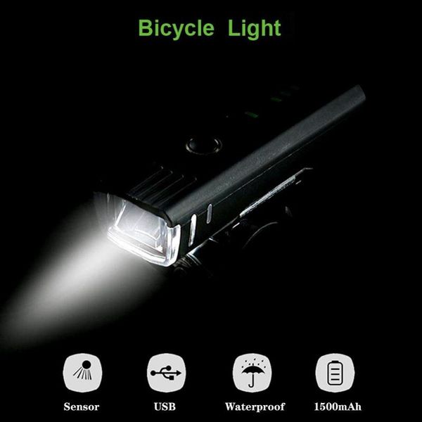 

bike anti-glare bicycle light usb rechargeable battery cycling headlight waterproof bike accessories induction front light 2020