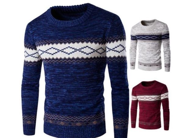 

mens ethnic style sweaters fashion geometric panelled solid color sweaters casual crew neck pullover sweaters mens clothing, White;black