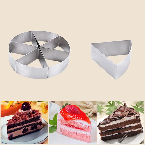 

6 layered slice tool cake ring stainless steel reusable mold mousse circular