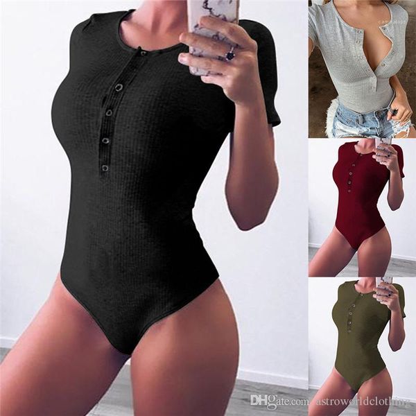 

женская bodysuit коротким рукавом весна конструктор женщин комбинезоны sexy ladies тощий one piece rompers глубокий v шеи, Black;white