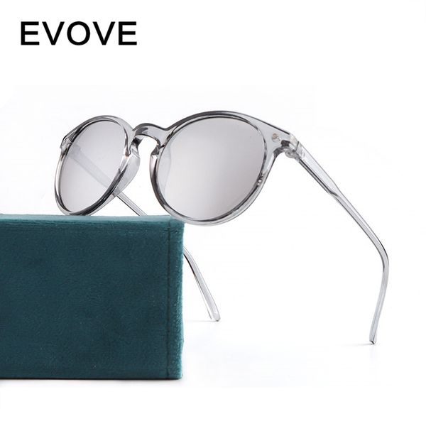

sunglasses evove round men women transparent sun glasses for male small narrow face vintage shades female, White;black