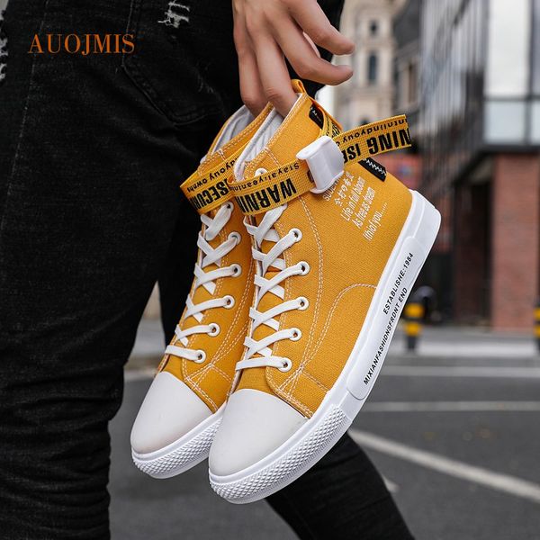 

2020 new high-canvas shoes male korean version of the trend board shoes female students wild couple flat casual, Black