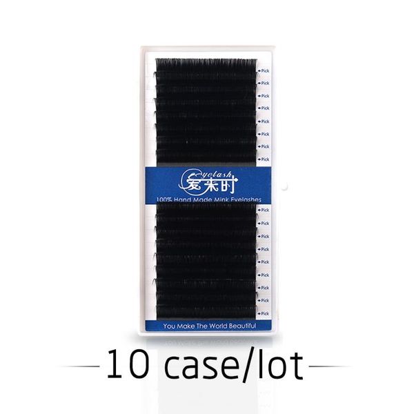 

newcome 10 boxs 16 lines handmade eyelash extension false mink lashes individual eyelash softvolume silk lash extension