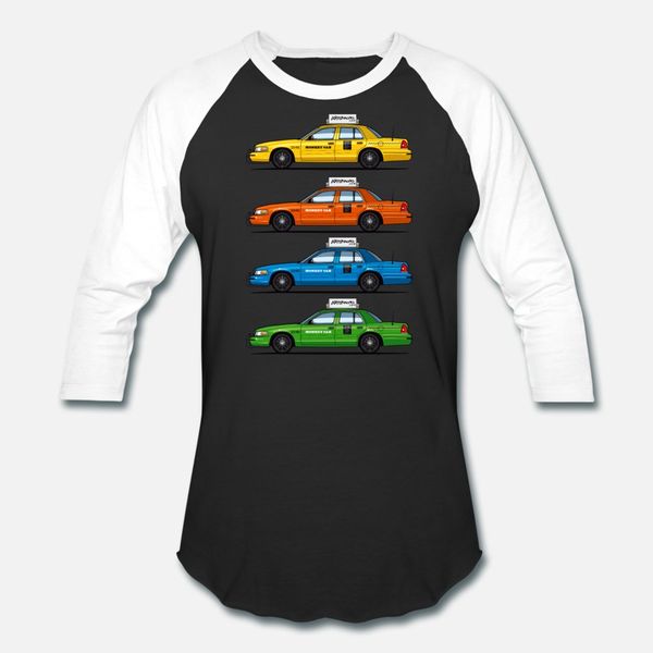 

color taxi cabs crown vic t shirt men design 100% cotton round neck natural crazy fashion spring autumn cool shirt