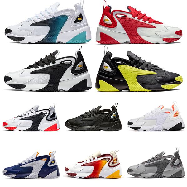 

mens sports running shoes zoom m2k tekno spiridon white university newsprint blue men women breathable sneakers trianers jogging shoes 36-45, White;red