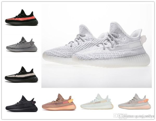 

2019 v2 3m true form hyperspace clay static reflective static men running shoes kanye west zebra beluga 2.0 seame women sport sneakers 36-46