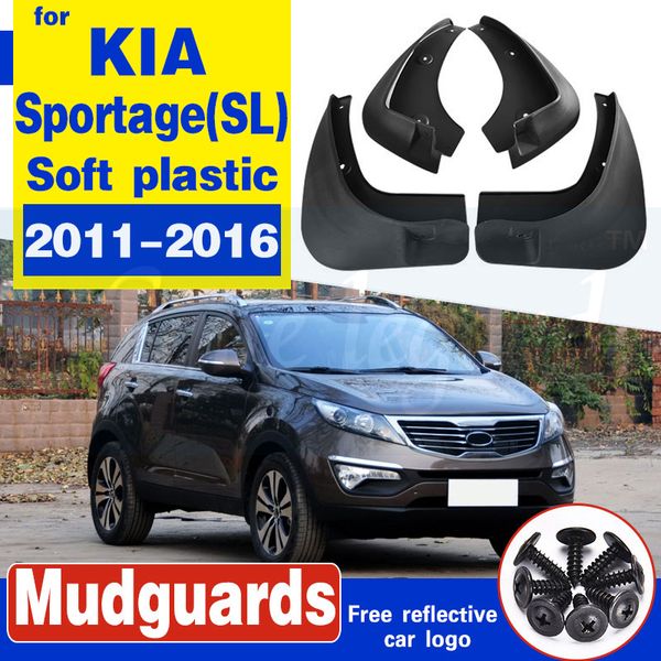 

1set car front rear mudguards for kia sportage (sl) 2011 2012 2013 2014 2015 2016 accessories mudflaps 1set/4pcs fenders
