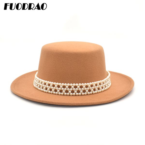 

wide brim hats fuodrao winter autumn imitation woolen women men ladies fedoras jazz hat european american round caps bowler p1, Blue;gray