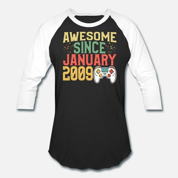 

awesome since january 2009 birthday video games l t shirt men print short sleeve euro size s-3xl pattern summer style trend shirt
