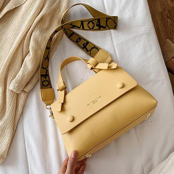 

ins new fashion women crossbody wide shoulder straps shoulder bags pu small handbags