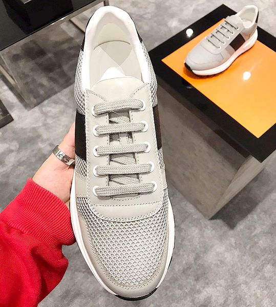 

highquality mens sneakers, flat coach fashion mesh leather shoes, mens gradient color leather sneakers, breathable mesh lowjogging s qwt, Black