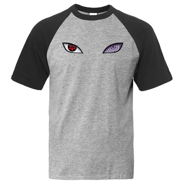

naruto tshirt men japan anime sharingan rinnegan harajuku raglan t shirt summer cotton short sleeve orochimaru uchiha sasuke tee, White;black