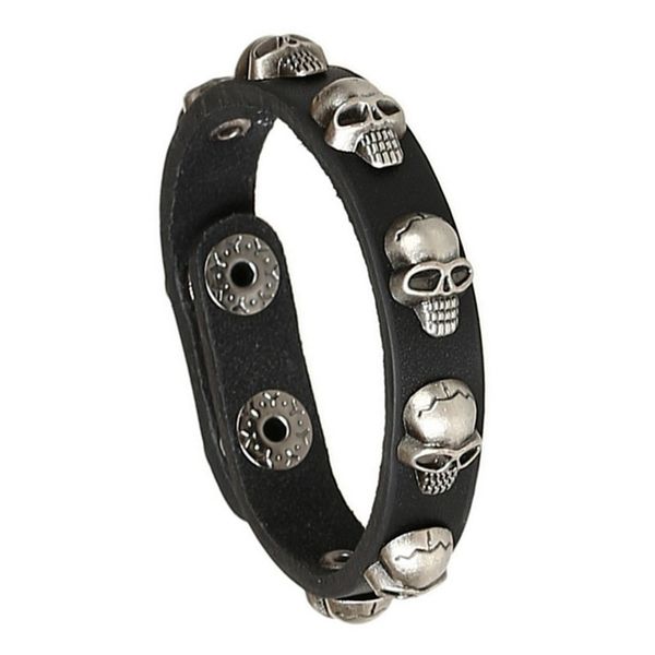 

cibocibo skeleton bracelet men classic leather rope wristband braided bracelet for men luxury fashion gifts pulsera hombre, Red;blue